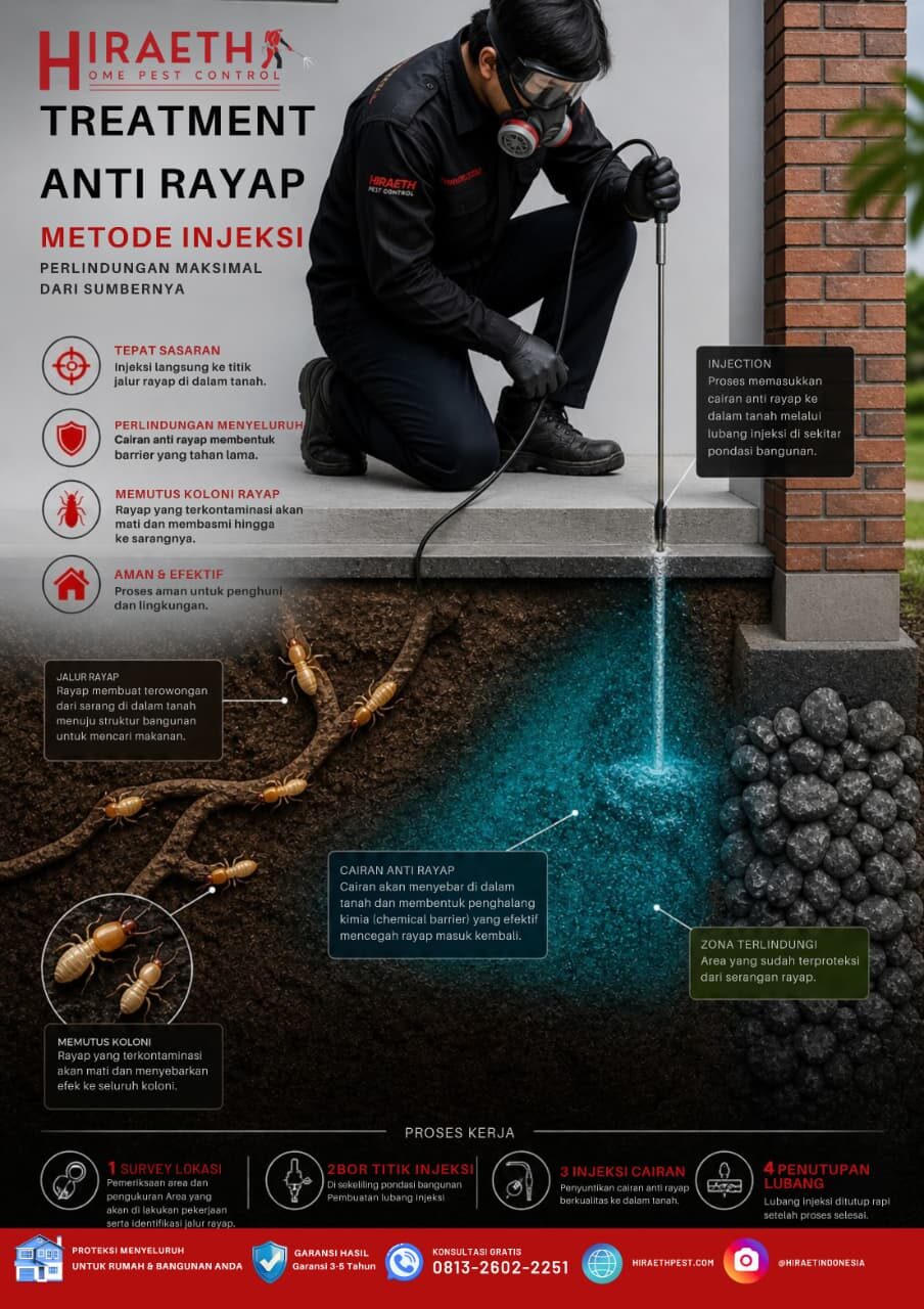 Cara Kerja jsa anti rayap dengan metode bariere system